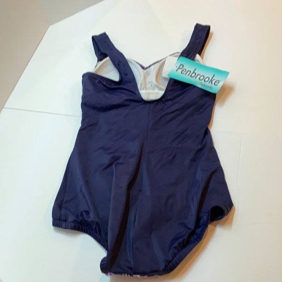 NWT Penbrooke Shirred Insert One Piece Ladies Swimsuit - Picture 4 of 4
